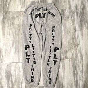 PrettyLittleThing Grey Logo Joggers